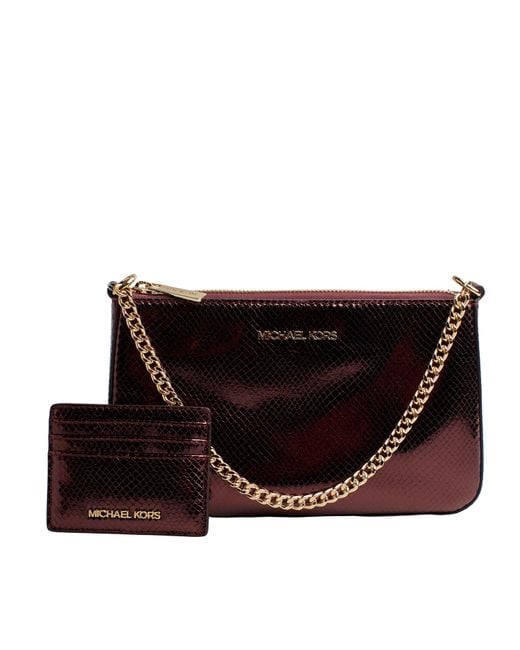 Michael Kors Black 35F4Ggzd6M Handbag And Card Holder Set
