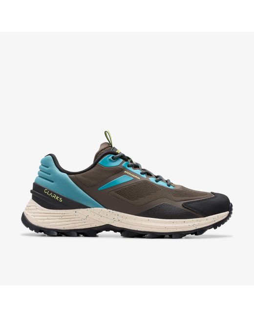 Clarks Blue Stanway Lace Combination Trainers for men