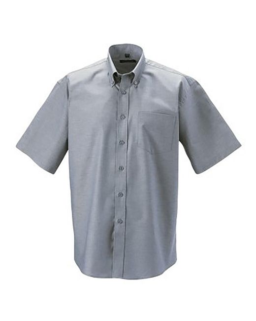 Russell Gray Collection Short Sleeve Easy Care Oxford Shirt for men