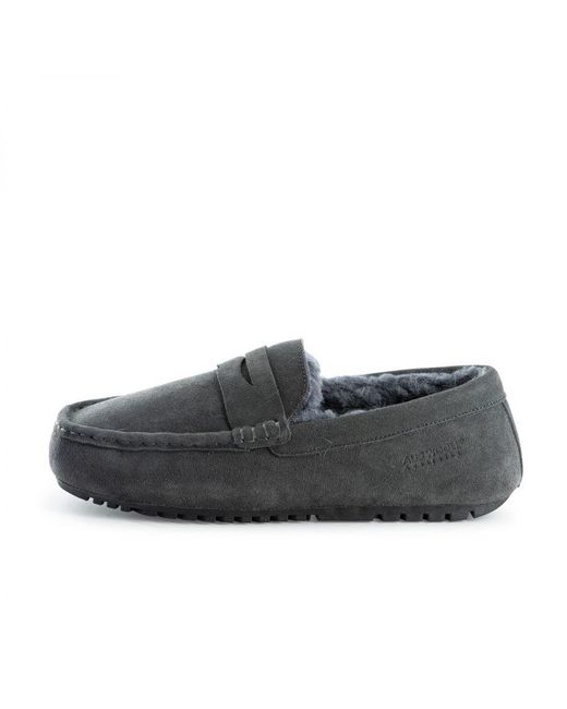 Aus Wooli Gray Australia Terrigal Cosy Moccasins for men