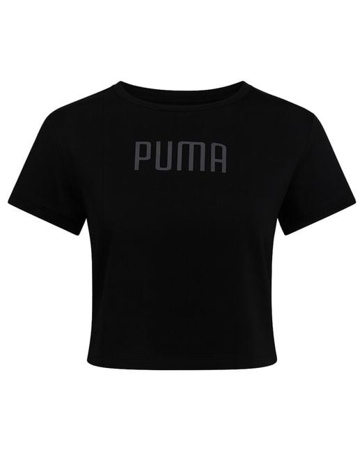 PUMA Black Explosive Crop Top Cotton