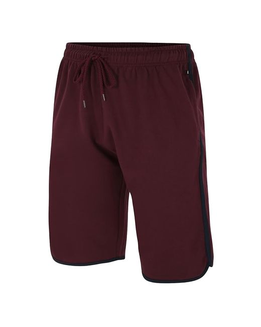 KAM Jeanswear Purple Kam Shorts With Side Stripe Cotton Blend Gym for men