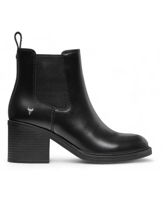 Windsor Smith Black Classic Leather Platform Ankle Chelsea Boots