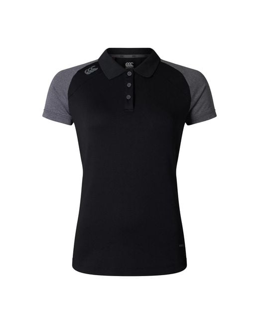 Canterbury Black Ladies Elite Polo Shirt /Magnet)