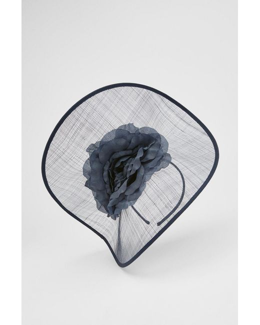 Karen Millen Blue Flower Trim Headband Fascinator
