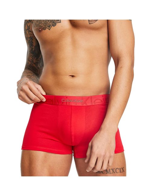 Calvin Klein Red Boxer Trunks Shorts 1X Pack for men