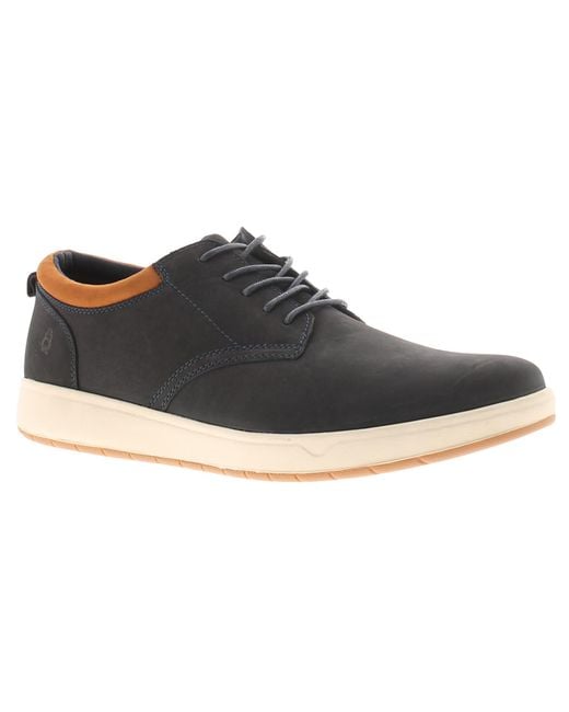 Hush Puppies Black Lace Up Shoes Bowen Nubuck Leather for men