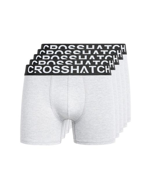 Crosshatch Gray Astral Boxer Shorts (Pack Of 5) Marl) for men