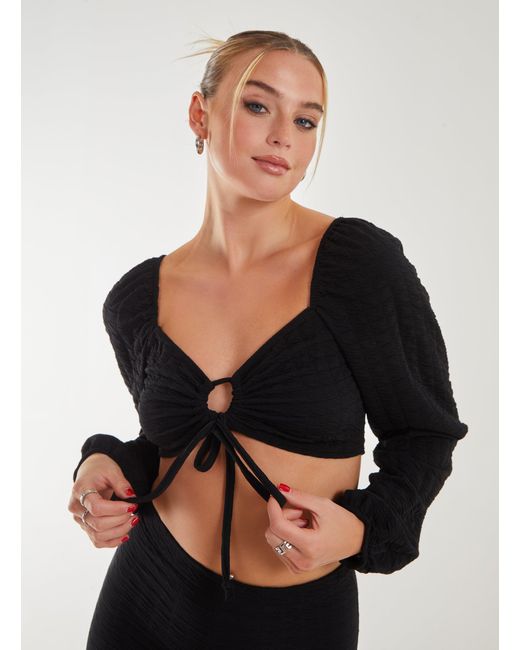 Pink Vanilla Black Bubble Long Sleeve Top