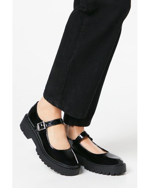 Faith Black Naevia Chunky Mary-Jane Shoes
