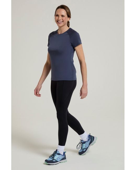 Mountain Warehouse Blue Isocool Technical T-Shirt Breathable Sports Gym Tee