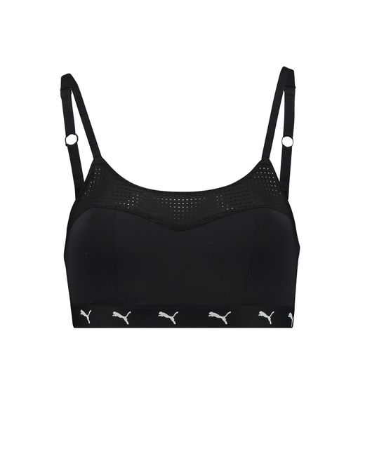 PUMA Black Niet-Voorgevormde Bh Top Zwart