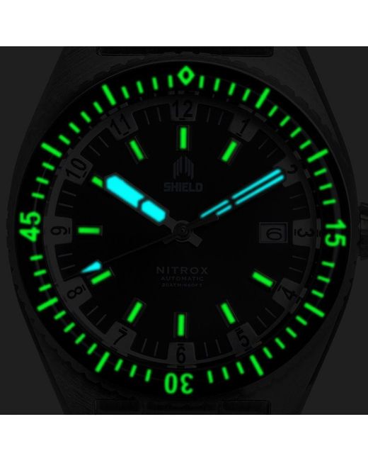 Shield Nitrox Automatisch Armbandhorloge Met Datum in het Gray voor heren