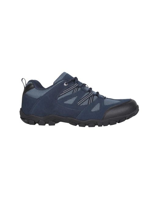 Mountain Warehouse Blue Walking Shoes Suede Mesh Upper Rubber Outsole Everyday Footwear Synthetic Leather for men