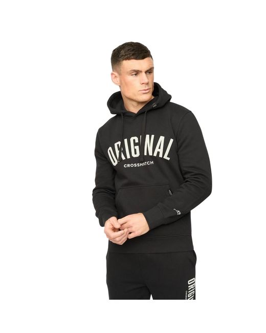 Crosshatch Black Kensby Hoodie for men
