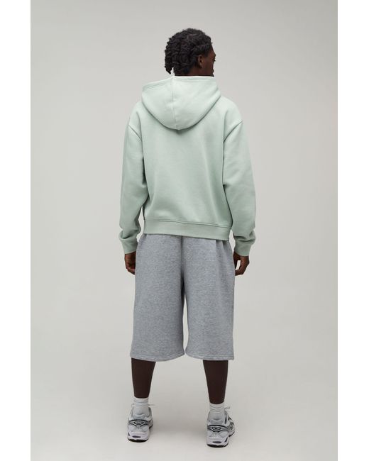 BoohooMAN Gray Boxy Zip Through Hoodie for men