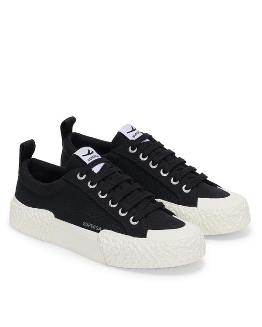 Superga Blue Adult 2660 Stripe Big Bumpers Trainers /Off)