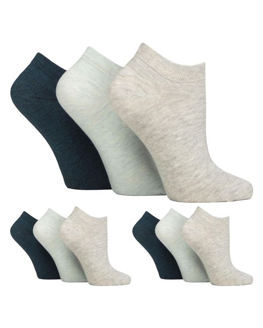 IOMI Multicolor 9 Pack Diabetic Trainer Socks