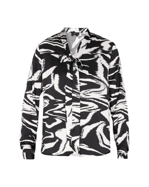 faina Blouse Dames Zwart En Wit in het Black