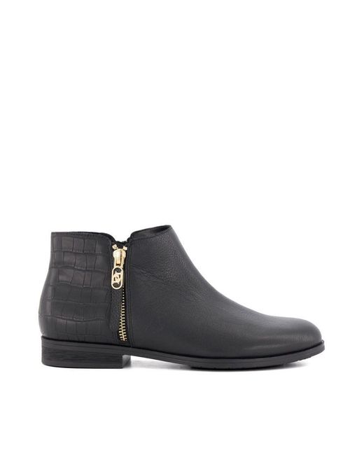 Dune Black Ladies Casual Ankle Boots Pond