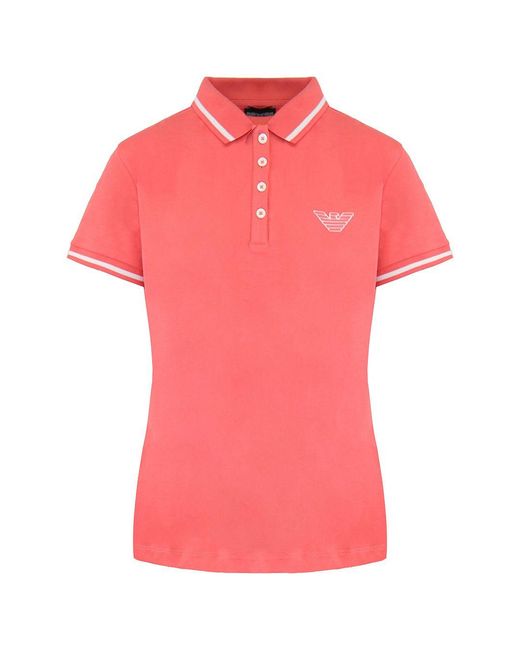 Armani Pink Emporio Polo Shirt Cotton for men