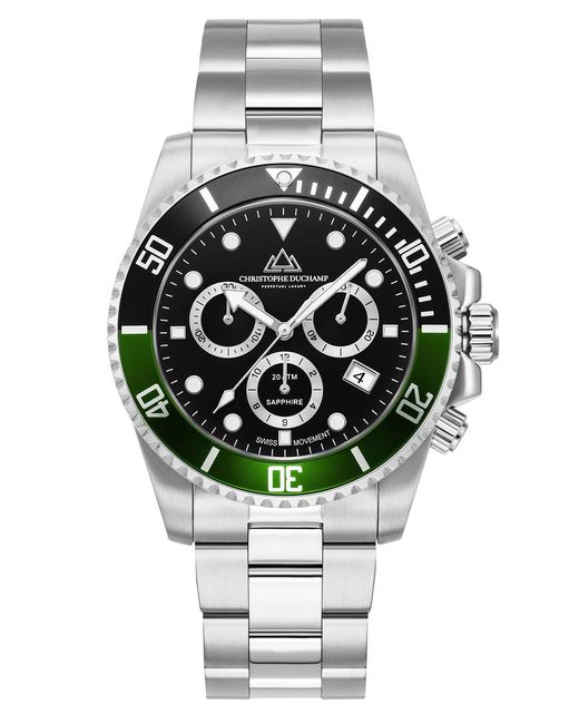 Christophe Duchamp Gray Marine Chrono Watch 42Mm for men
