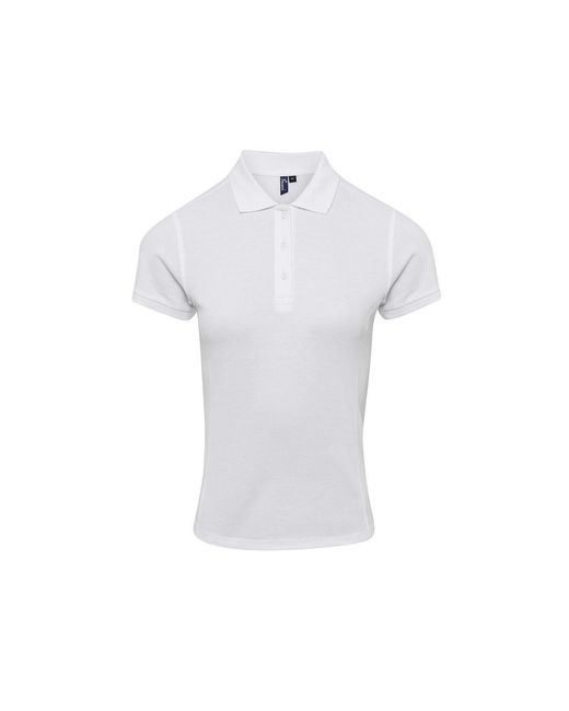 PREMIER White Ladies Coolchecker Plus Polo Shirt