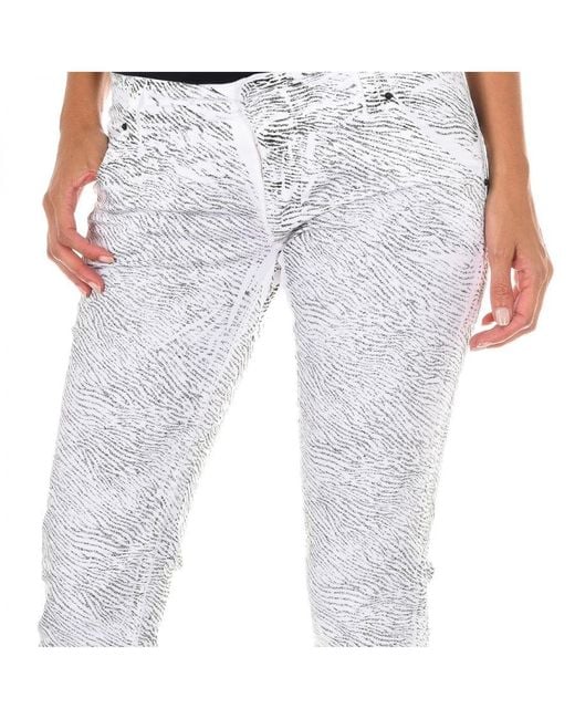 Met Blue Long Trousers With Narrow Cut Hems 70Dbf0585-R216