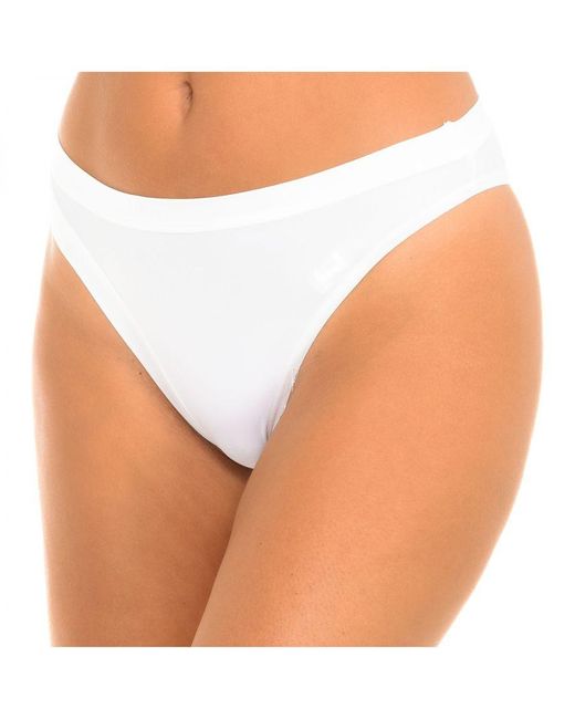 Janira White Fresh Adaptable Thong With Minimalist And Elastic Seams 1030995
