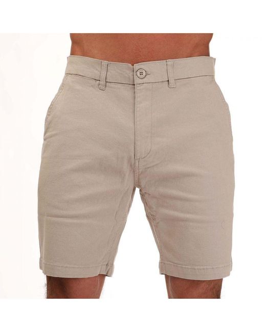 Weekend Offender Gray Dillenger Cotton Twill Chino Shorts for men