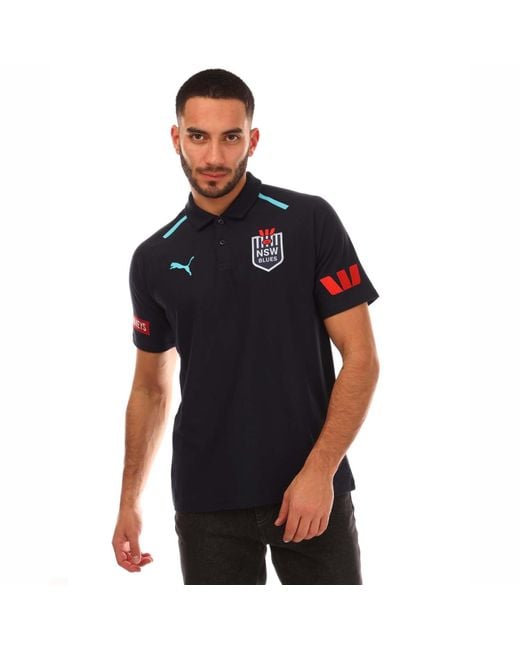 PUMA Nsw Blues 2024 Team Poloshirt In Blauw in het Black voor heren