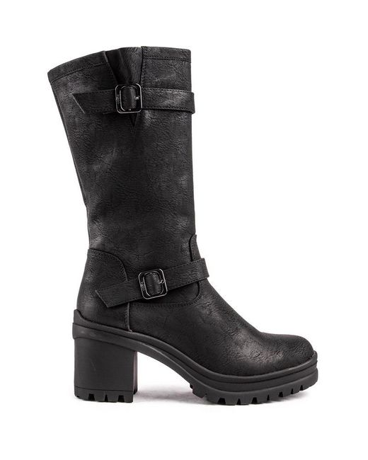V.Gan Black Vegan Chaga Biker Boots