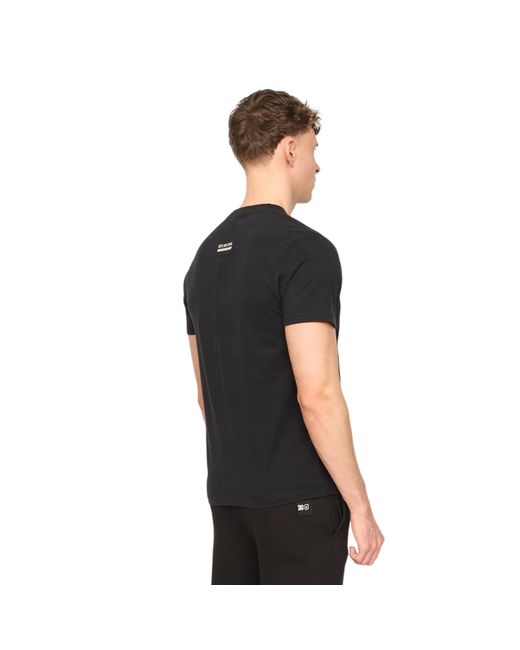 Duck and Cover Black Rayland Cotton T-Shirt for men