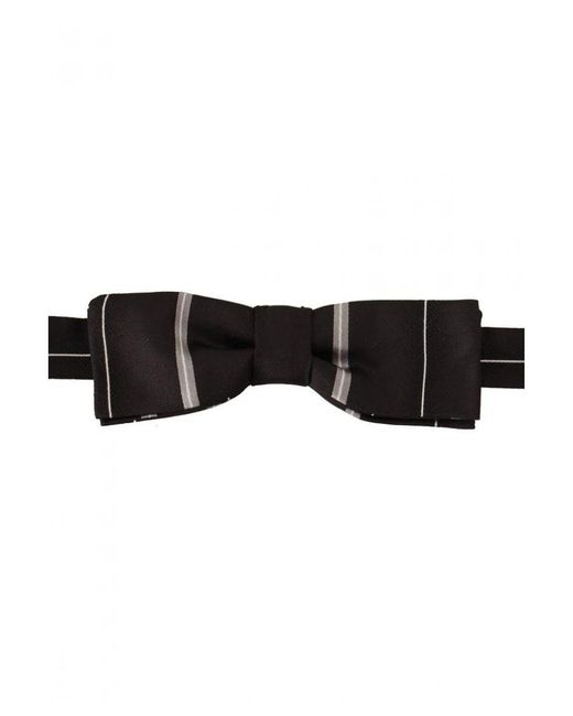 Dolce & Gabbana Black Lining 100% Silk Neck Papillon Tie for men