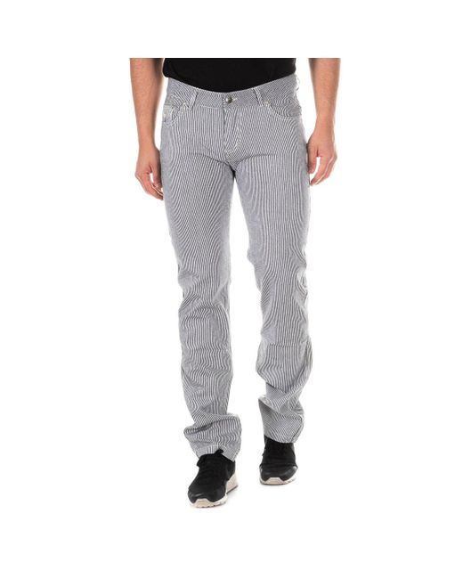 Armand Basi Gray Long Straight Cut Low Trousers Agh0025 for men