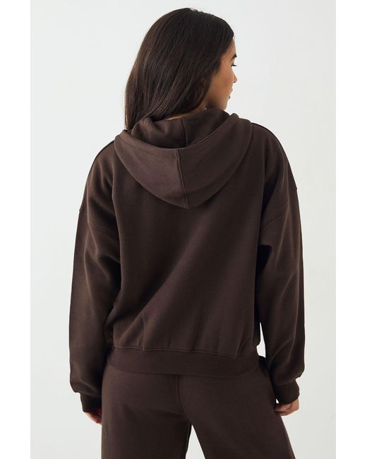 DSGN Studio Gray Self Fabric Applique Zip Through Hoodie