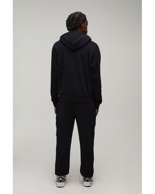 BoohooMAN Blue Boxy Hooded Cargo Tracksuit for men