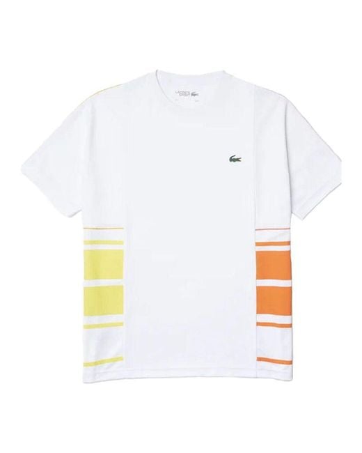 Lacoste White Th0857 Pique Short Sleeve T-Shirt for men