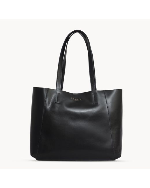 Assots London Adela' Smooth Real Leather Unlined Designer Tote Bag