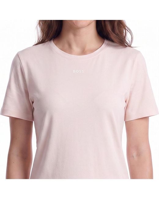Boss Pink Short Sleeve Cotton Pyjama T-Shirt 50510322