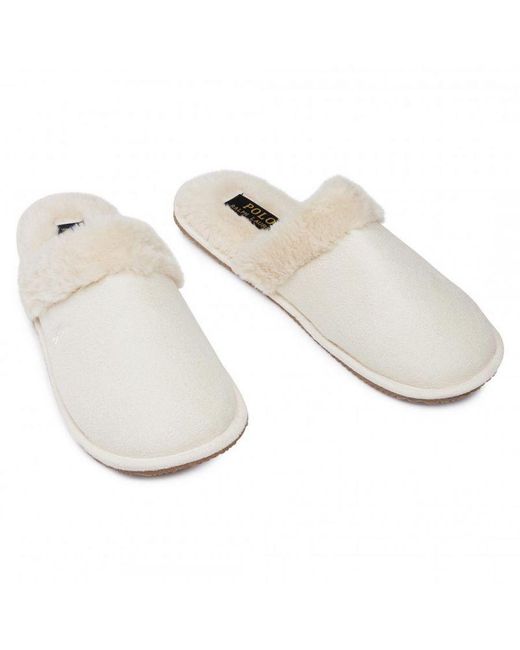 Ralph Lauren White Summit Scuff Ii Flip-Flops