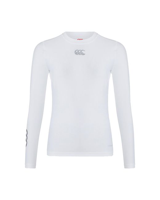 Canterbury White Ladies Thermoreg Long-Sleeved Base Layer Top