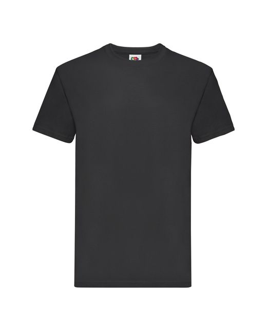 Fruit Of The Loom Black Adult Super Premium Plain T-Shirt Cotton