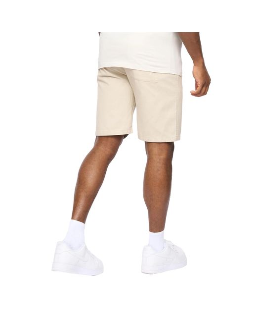 Crosshatch Natural Blansmoore Elasticated Waist Shorts (Light Stone) for men