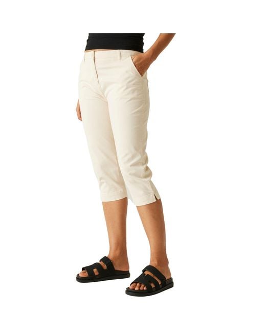 Regatta Natural Ladies Bayletta Capri Trousers (Light Vanilla)