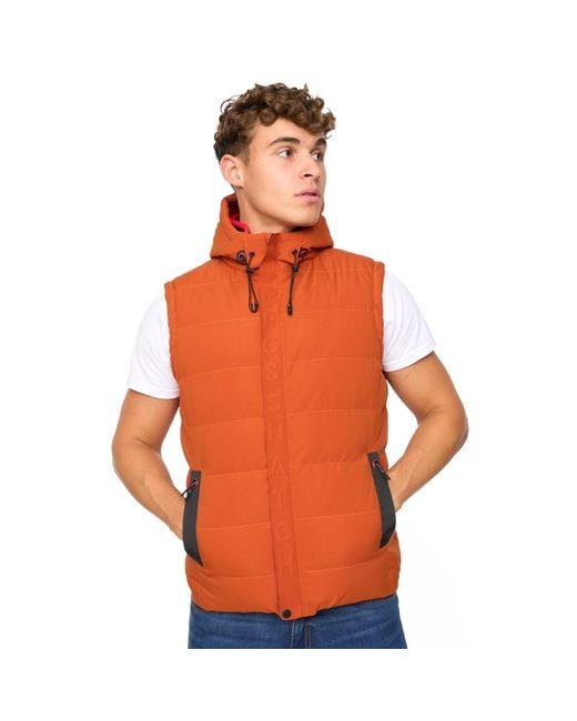Crosshatch Orange Kampleys Embossed Gilet for men