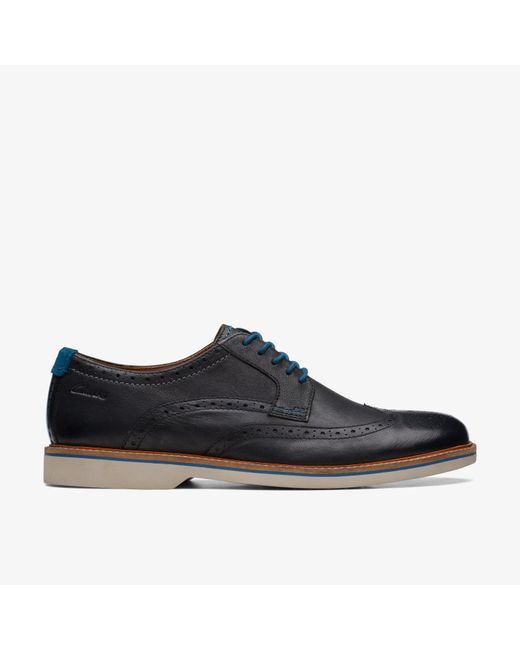 Clarks Black Atticusltlimit Leather Shoes for men
