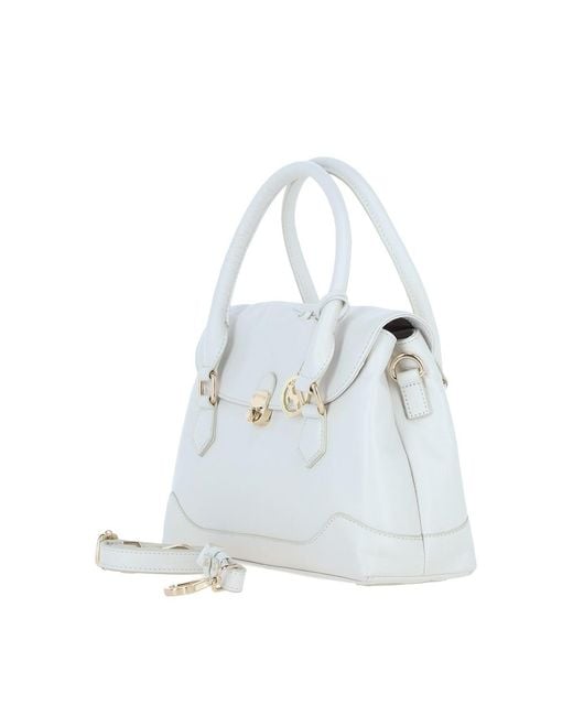 Ashwood Leather White Premium Shoulder Bag With Detachable Crossbody Strap