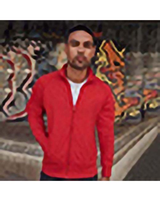 Russell Red Authentic Full Zip Jacket (Classic) for men