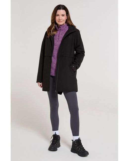 Mountain Warehouse Black 'Hilltop' Waterproof Jacket With Side Pockets Outdoors Rain Coat